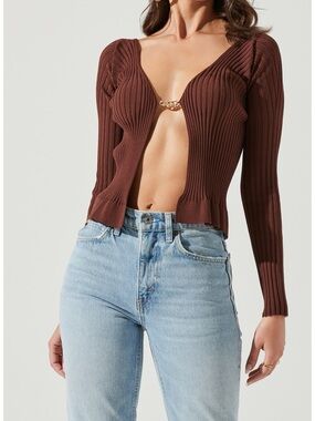 ASTR Angelique Rib Cardigan